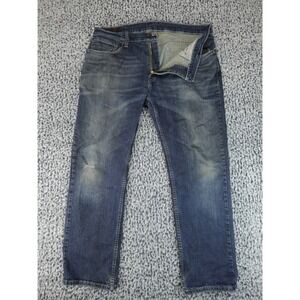 Levis 559 Straight Fit Jeans Mens 36x30 Blue Denim Distressed 00514-0403